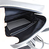 Batohy - Exkluzívny kožený ruksak z pravej hovädzej kože v šedej farbe - 13406164_