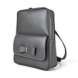 Batohy - Exkluzívny kožený ruksak z pravej hovädzej kože v šedej farbe - 13406165_