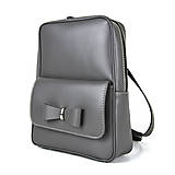 Batohy - Exkluzívny kožený ruksak z pravej hovädzej kože v šedej farbe - 13406166_