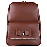 Batohy - Exkluzívny kožený ruksak z pravej hovädzej kože v hnedej farbe - 13406225_