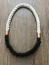 Náhrdelníky - Kombinovaný náhrdelník (Čierna) - 13408076_