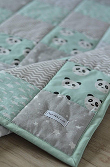 Detský textil - Patchwork hracia deka pre bábätko, 120x120cm - 13408109_