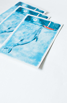 Papier - Pohľadnica "Blue Whale" - 13407613_