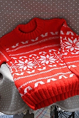 Svetre a kardigány - Pletené. Zimný pletený sveter s nórskym vzorom - 13409476_