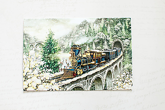 Papier - Pohľadnica "New Year´s Express Train" - 13411469_