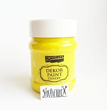 Farby-laky - Dekor paint soft chalky, 230 ml, kriedová farba (citrónová žltá) - 13412534_