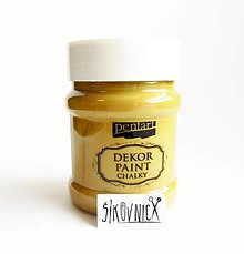 Farby-laky - Dekor paint soft chalky, 230 ml, kriedová farba (horčicová žltá) - 13412538_