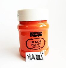 Farby-laky - Dekor paint soft chalky, 230 ml, kriedová farba (oranžová) - 13412544_