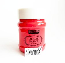 Farby-laky - Dekor paint soft chalky, 230 ml, kriedová farba (červená) - 13412546_