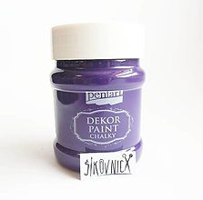 Farby-laky - Dekor paint soft chalky, 230 ml, kriedová farba (baklažánová) - 13412555_