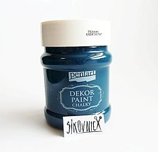 Farby-laky - Dekor paint soft chalky, 230 ml, kriedová farba (námornícka modrá) - 13412563_