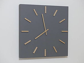 Hodiny - Drevené nástenné hodiny dub "Greyoak" 134 - 13411547_
