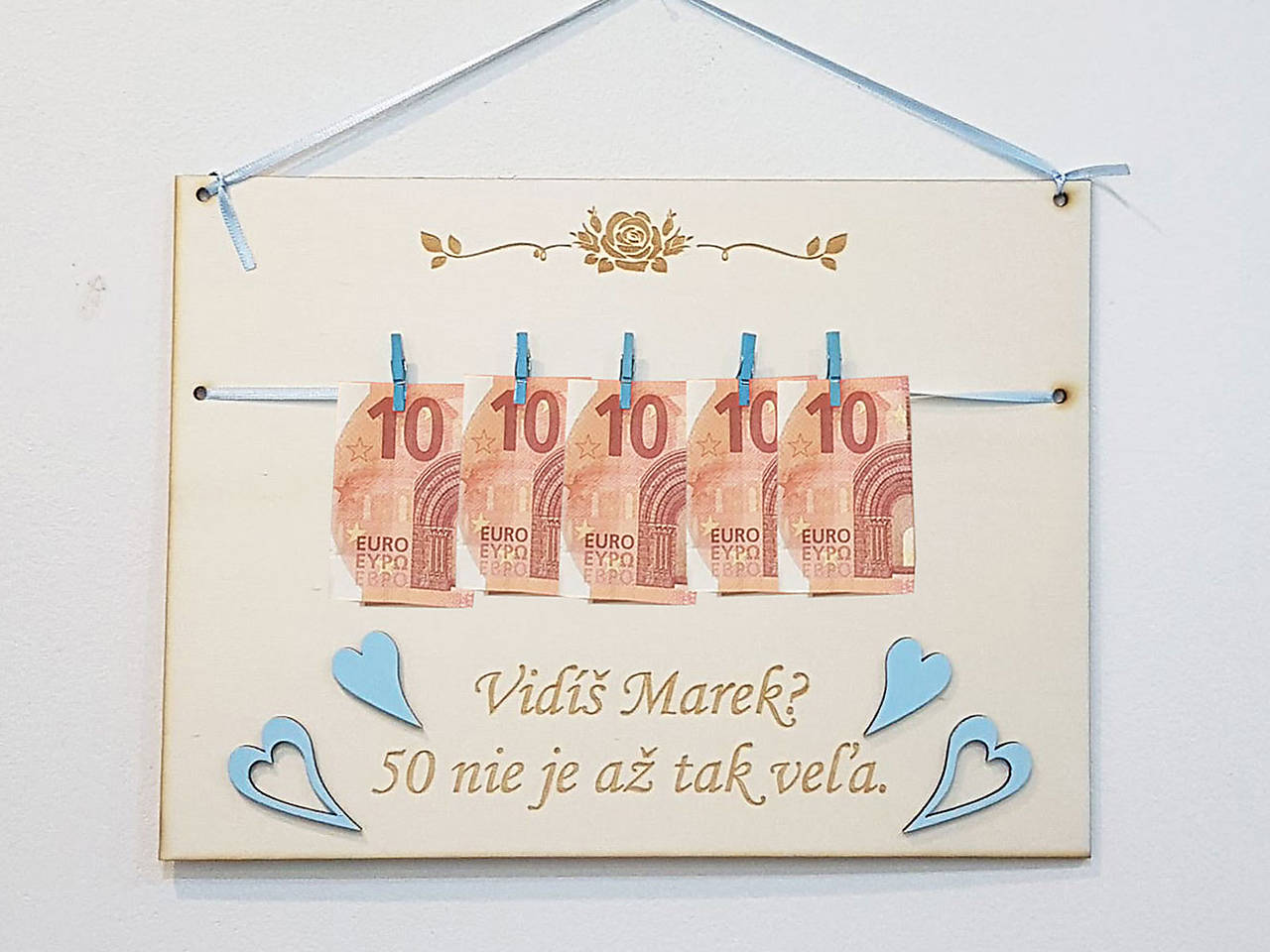 Darček pre brata - Drevená tabuľka 30x22cm vidíš 50 nie je až tak veľa