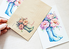 Papier - Pohľadnica "Flowers for You" - 13413844_