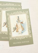 Papier - Pohľadnica do zbierky Beatrix Potter "Letter" - 13413966_