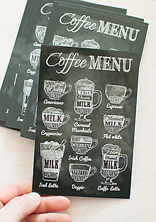 Papier - Pohľadnica "Coffee Menu" - 13413854_