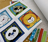 Kreatívna sada UŠI SI SÁM - Textilná knižočka leporelo (Zvieratká z exotiky)