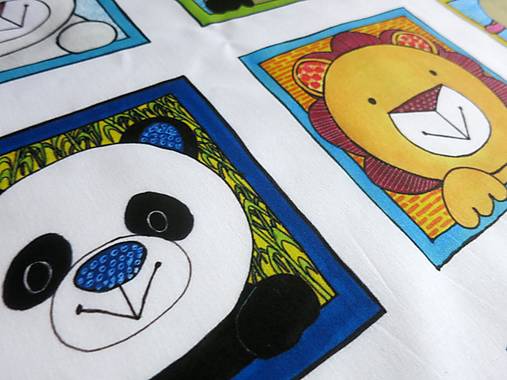 Kreatívna sada UŠI SI SÁM - Textilná knižočka leporelo (Zvieratká z exotiky)