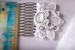 Ozdoby do vlasov - Perlový soutache hrebienok na svadbu - svadba 2021 - 13414156_