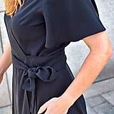 Šaty - KAMILA - tencelové zavinovacie šaty "rôzne farby" (Čierna) - 13417529_