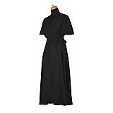 Šaty - KAMILA - tencelové zavinovacie šaty "rôzne farby" (Čierna) - 13417531_