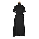 Šaty - KAMILA - tencelové zavinovacie šaty "rôzne farby" (Čierna) - 13417533_