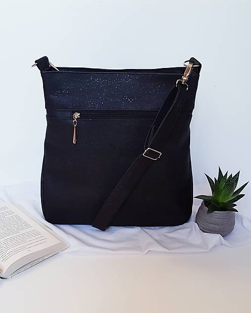 Kabelky - Midi cork black - 13417468_