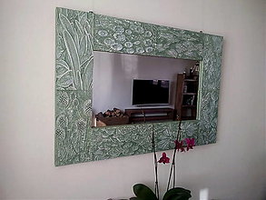 Zrkadlá - Zrkadlo bylinkové (výška 80 cm, dĺžka 116 cm, hrúbka 3,8 cm, šírka rámu 13 cm) - 13419245_