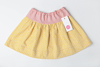 Detské oblečenie - Suknička žlto-ružová - 13419492_