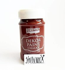 Farby-laky - Dekor paint chalky, 100 ml, kriedová farba (gaštanová) - 13421358_