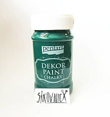 Farby-laky - Dekor paint chalky, 100 ml, kriedová farba (borovicová zelená) - 13421375_