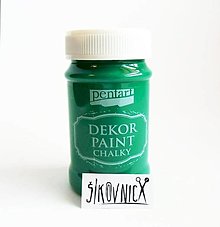 Farby-laky - Dekor paint chalky, 100 ml, kriedová farba (zelená) - 13421416_