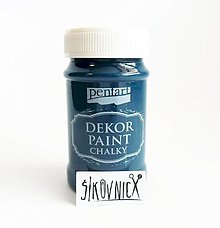 Farby-laky - Dekor paint chalky, 100 ml, kriedová farba (námornícka modrá) - 13421425_