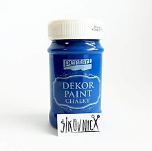 Farby-laky - Dekor paint chalky, 100 ml, kriedová farba (modrá) - 13421444_