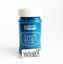 Farby-laky - Dekor paint chalky, 100 ml, kriedová farba (oceľová modrá) - 13421458_