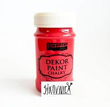 Farby-laky - Dekor paint chalky, 100 ml, kriedová farba (červená) - 13421492_