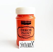 Farby-laky - Dekor paint chalky, 100 ml, kriedová farba (oranžová) - 13421493_