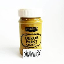 Farby-laky - Dekor paint chalky, 100 ml, kriedová farba (horčicová žltá) - 13421498_