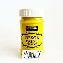 Farby-laky - Dekor paint chalky, 100 ml, kriedová farba (citrónová žltá) - 13421501_