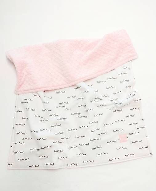 Set do postieľky - čierno biela s ružovou