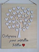 Dekorácie - Darček pre pani učiteľku - strom na podpisovanie - 13423520_