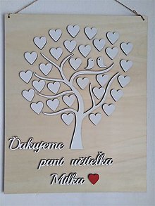 Dekorácie - Darček pre pani učiteľku - strom na podpisovanie - 13423520_
