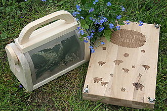 Hračky - Lúčny bádateľský set: hmyzia krabička, drevený lis, poster v jpg. - 13422001_