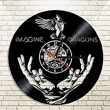 Hodiny - Vinylové hodiny Image Dragons 1 - 13423543_