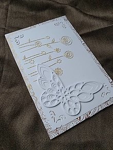 Papiernictvo - Magic card Motýlie ruže - 13421312_