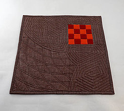 Úžitkový textil - Quiltované prestieranie - čokoládové (červená) - 13426096_
