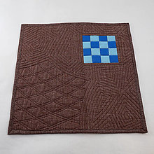 Úžitkový textil - Quiltované prestieranie - čokoládové (modrá) - 13426102_