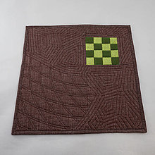 Úžitkový textil - Quiltované prestieranie - čokoládové (zelená) - 13426111_