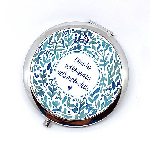 Zrkadielka - Zrkadielko - modré kvietky (Kvietky - Chce to veľké srdce...) - 13423868_