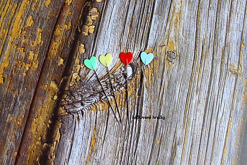 Sada špendlíkov - srdce (50ks)